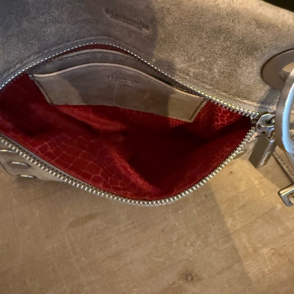 Hammitt Crossbody Bag – Suede | Taupe / Stone Grey | Grommet & Stud Detail - Picture 6 of 9